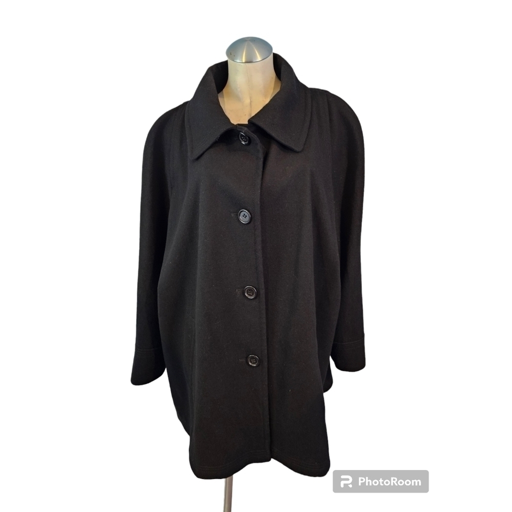 Forecaster of Boston Size 22W Black Wool Dress Coat